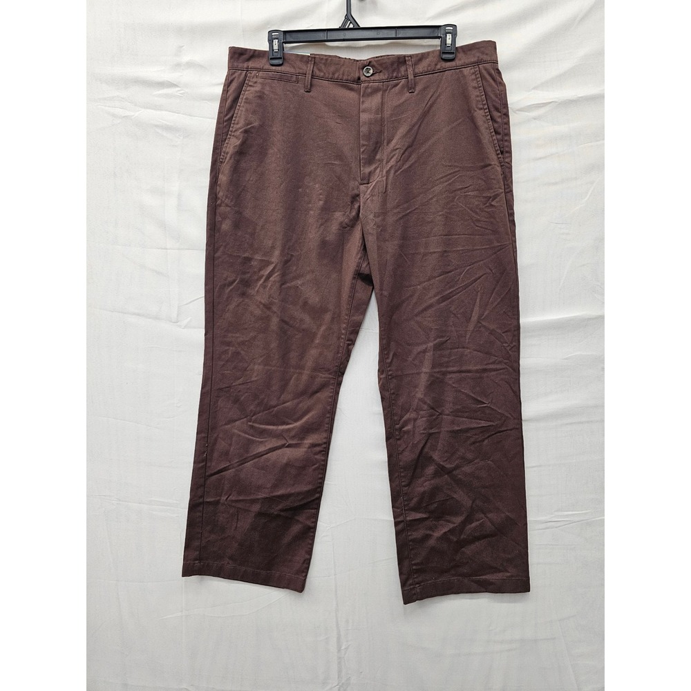 Goodfellow & Co Mens Relaxed Fit Chino Pants Brown Cotton Blend Size 38x30